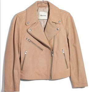 Madewell blush color leather jacket